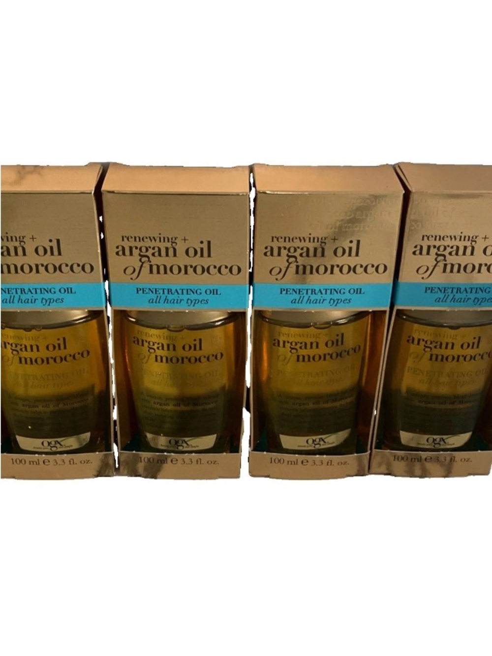 Lot 4 OGX Renewing + Argan Oil of Morocco For Dry Brittle Course Hair 3.3 oz Ea. - Picture 2 of 8